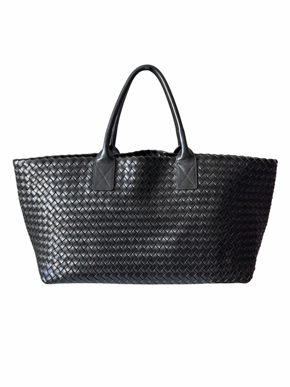 Bottega Veneta Medium Cabat Black Intrecciato Tote